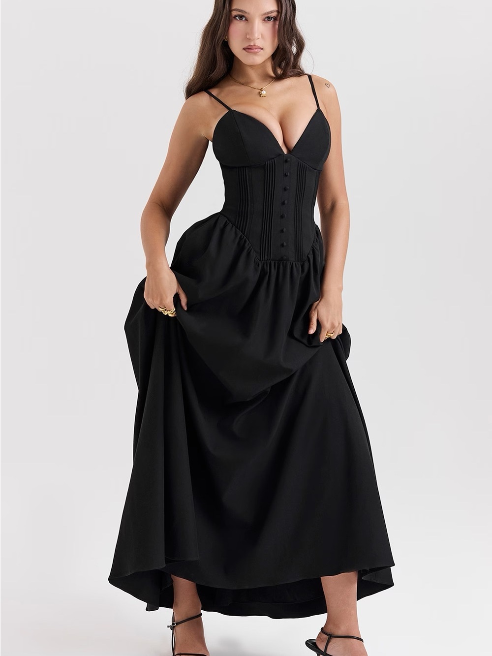 House of CB - LOVA
Black Corset Maxi Dress